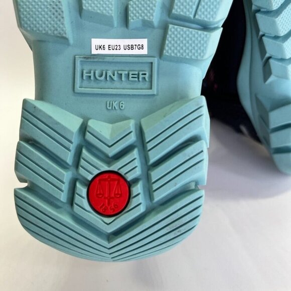 Hunter Girls' Intrepid Logo Cold Weather Snow Boots Size US Girl 8 UK 6 Rainbow - Picture 12 of 13